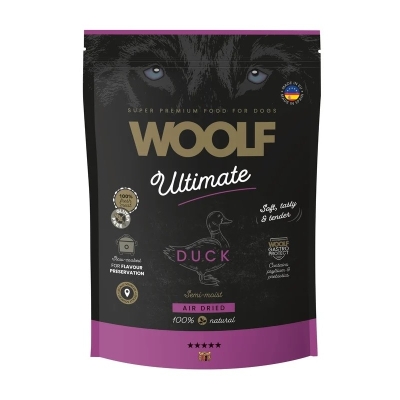 Karma sucha dla psa dorosłego WOOLF Ultimate Dog Adult Duck 1kg karma półwilgotna