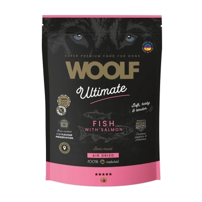 Karma sucha dla psa dorosłego Woolf Ultimate Ryby  Fish with Salmon 1kg Karma półwilgotna