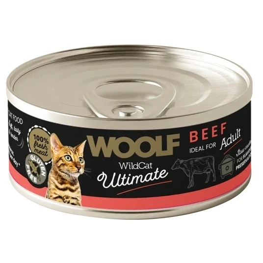 Woolf Ultimate Cat Adult Beef - bezglutenowa, pełnoporcjowa