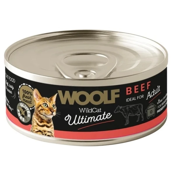 Woolf Ultimate Cat Adult Beef - bezglutenowa, pełnoporcjowa