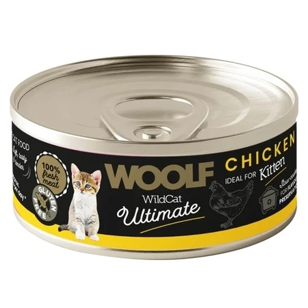 Woolf Ultimate Cat Kitten Chicken - bezglutenowa, pełnoporc