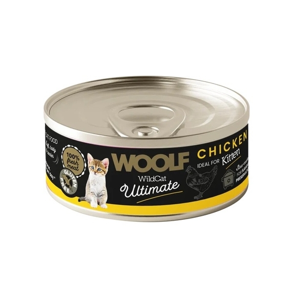Woolf Ultimate Cat Kitten Chicken - bezglutenowa, pełnoporc