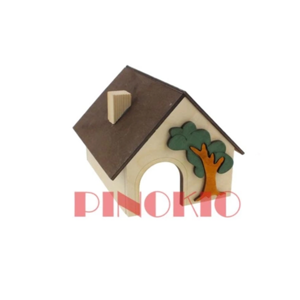 PINOKIO - domek duży dla chomika 12,5x10x14,5cm, P-09