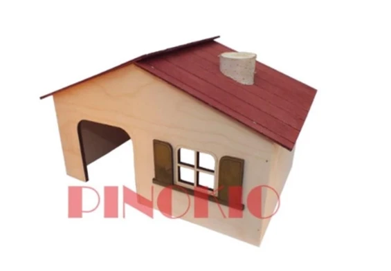 PINOKIO - domek dla gryzoni – seria "Mahoń"  18x12x10,5 c