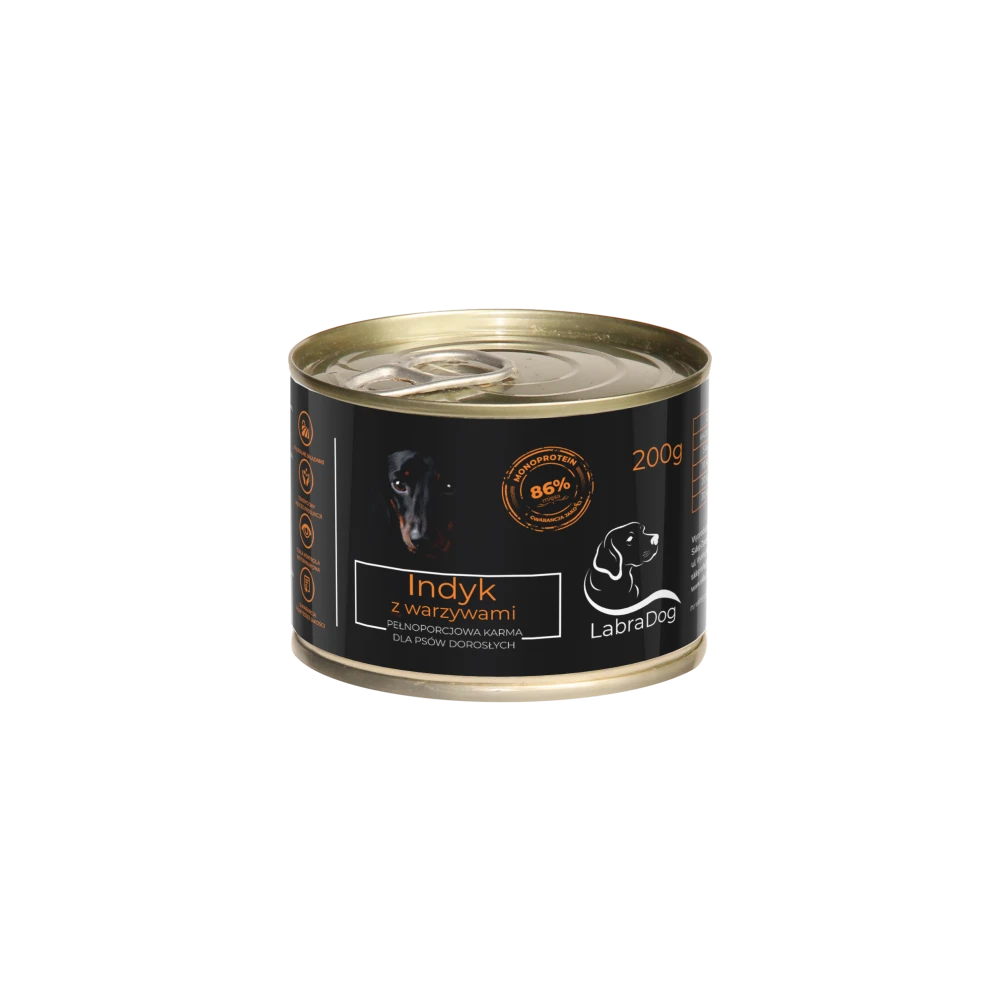 Karma mokra dla psa LabraDog Superfood Premium Indyk z warzy