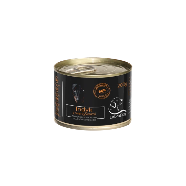 Karma mokra dla psa LabraDog Superfood Premium Indyk z warzy