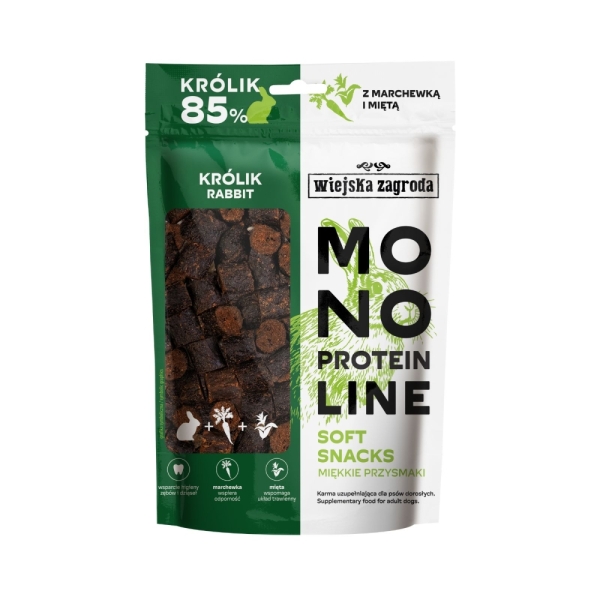 Wiejska Zagroda Przysmak dla psa Monoproteinowy soft snacks Królik (dorosły) 115g