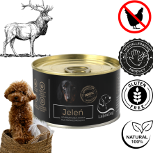 Karma mokra Monobiałkowa dla psa LabraDog Superfood Premium 100% Jeleń 200g