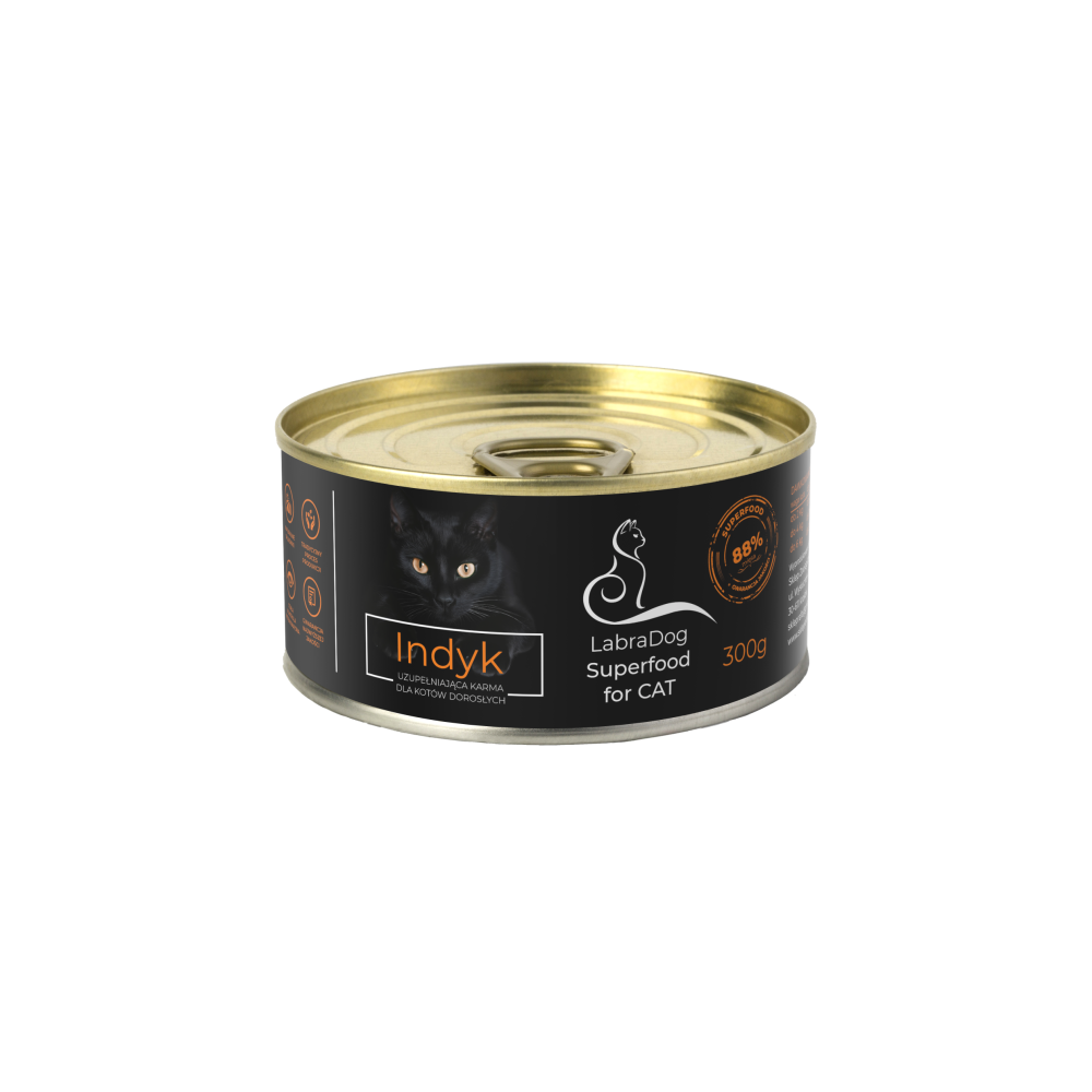 Karma mokra dla kota LabraDog Superfood for Cat Indyk 300g