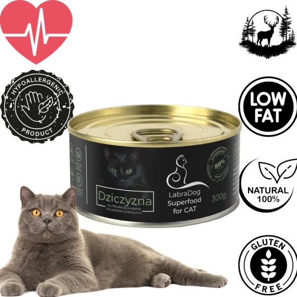 Karma mokra dla kota LabraDog Superfood for Cat Dzik 300g