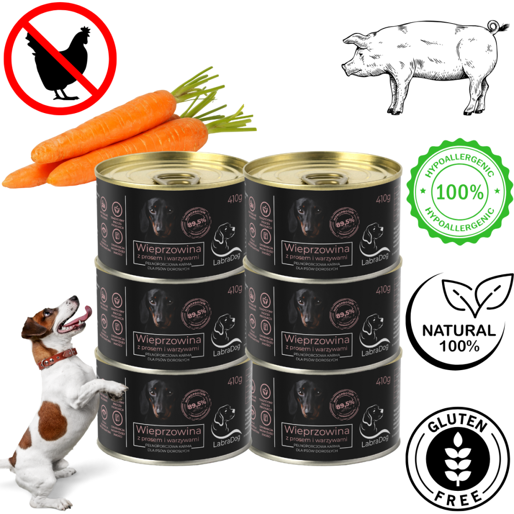 Karma mokra Monobiałkowa dla psa LabraDog Superfood Premium