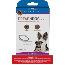 FRANCODEX PL Obroża na kleszcze PREVENDOG 35 cm dla psów do 5 kg - 1 szt