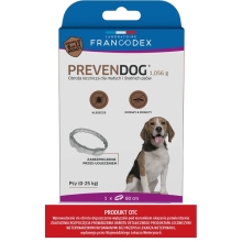 FRANCODEX PL Obroża na kleszcze PREVENDOG 60 cm dla psów do 25 kg - 1 szt