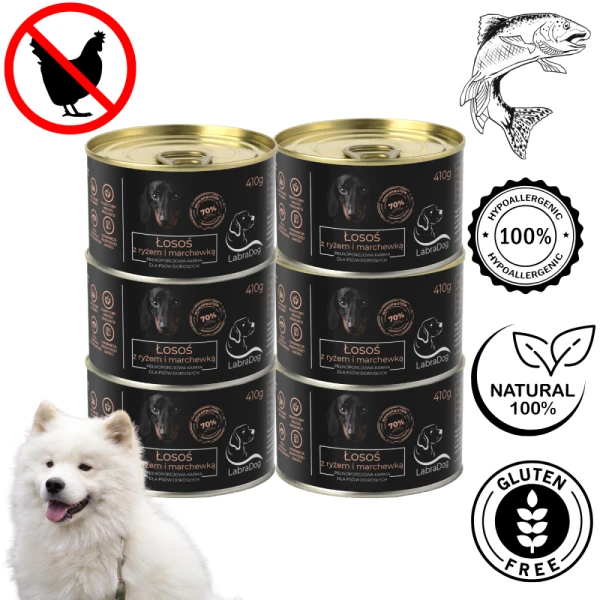 Karma mokra dla psa LabraDog Superfood Premium Łosoś z mar