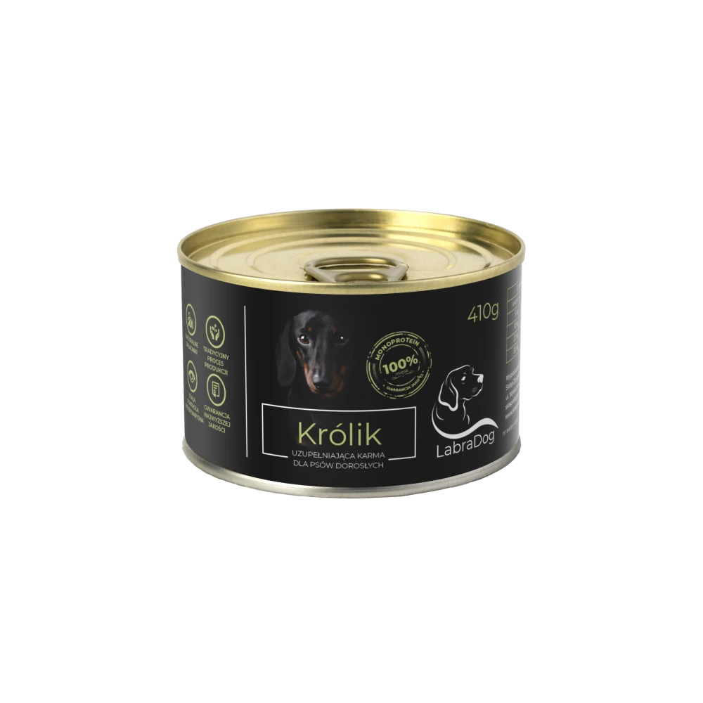 Karma mokra dla psa LabraDog Superfood Premium Królik 100% 