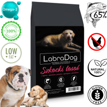 Karma sucha dla psa dorosłego rasy średniej LabraDog Superfood Light/sterylised Szkocki Łosoś z koprem, szpinakiem, fenkułem, szparagami i pomidorem