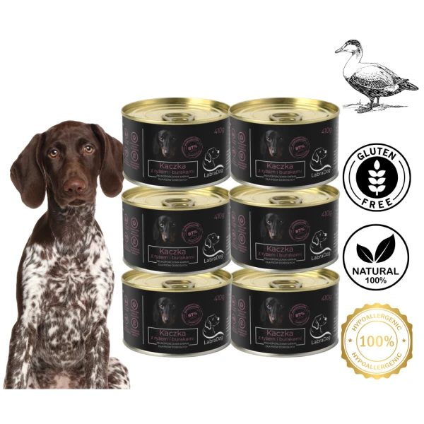 Karma mokra dla psa LabraDog Superfood Premium Kaczka z bura