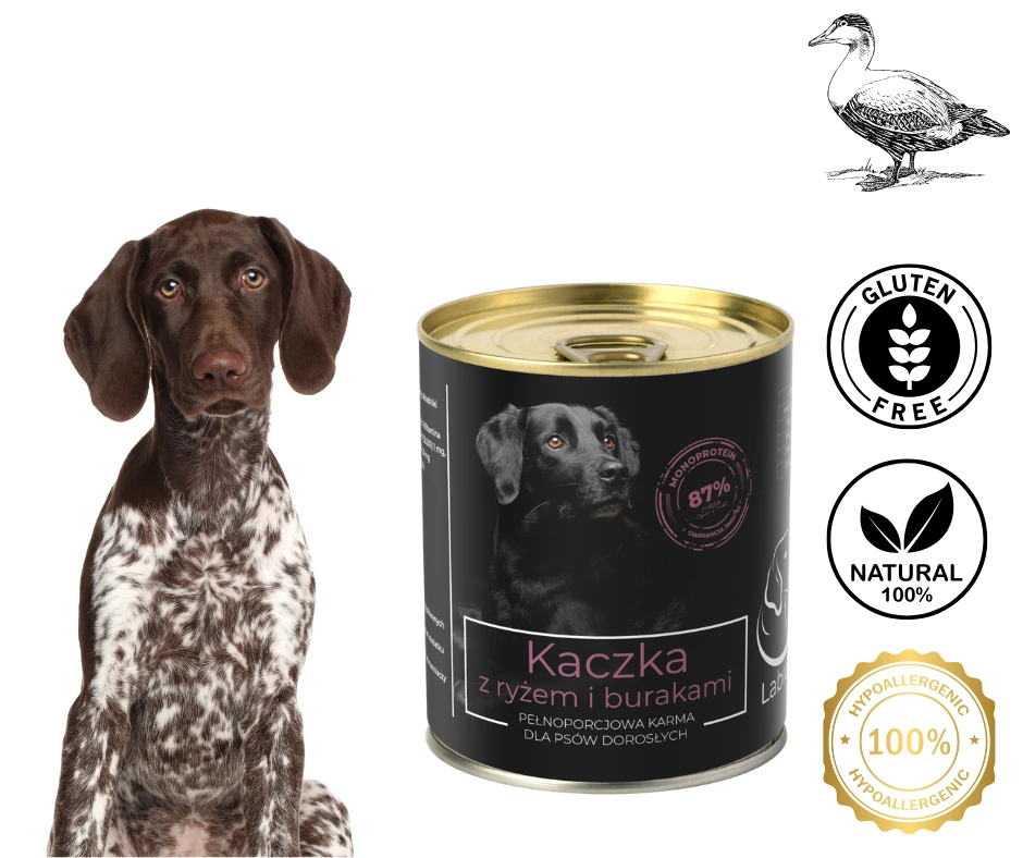 Karma mokra dla psa LabraDog Superfood Premium Kaczka z bura