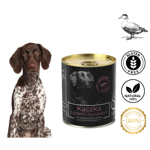 Karma mokra dla psa LabraDog Superfood Premium Kaczka z bura