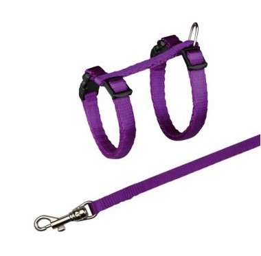 Trixie szelki ze smyczą dla małego kota wzór 23/32cm  szerokość tasmy 8mm