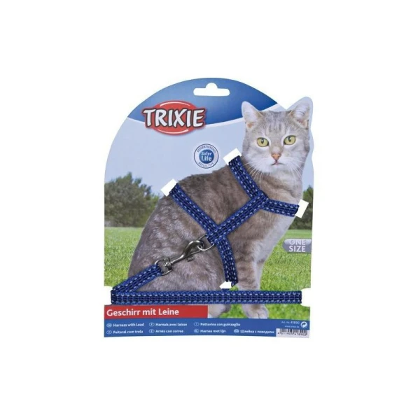 Trixie Szelki Ze Smyczą Odblaskowe Dla Kota 34/43/10