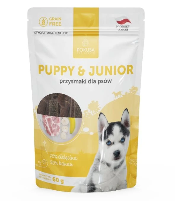 Naturalny przysmak dla psów - Junior&Puppy - cielęcina i b