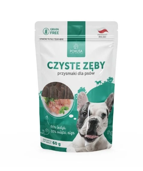 Smaczki dla psów - Czyste zęby - indyk, mięta i alga