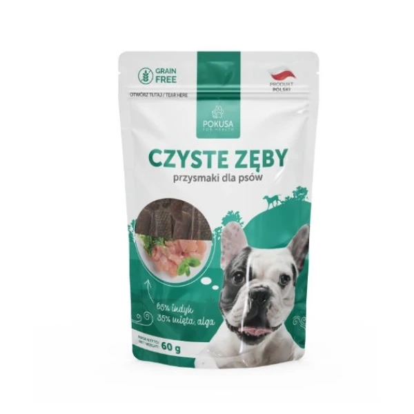Smaczki dla psów - Czyste zęby - indyk, mięta i alga