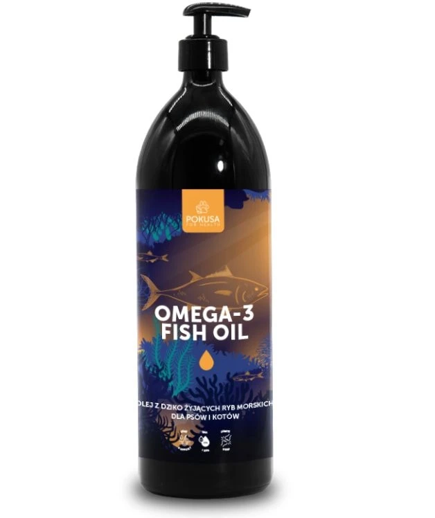 Omega 3 dla psa i kota - Olej z dziko żyjących ryb morskic