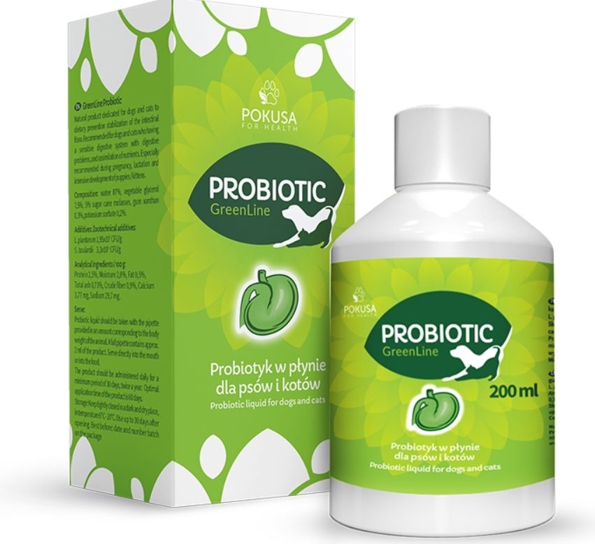 GreenLine Probiotic / Probiotyk w płynie dla psów 200 ml