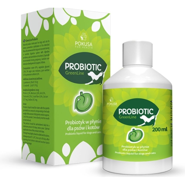 GreenLine Probiotic / Probiotyk w płynie dla psów 200 ml