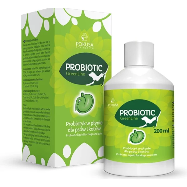 GreenLine Probiotic / Probiotyk w płynie dla psów 200 ml