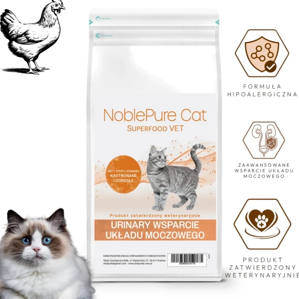 NoblePure Cat Vet Urinary Hydrolizowana Hypoalergiczna karma