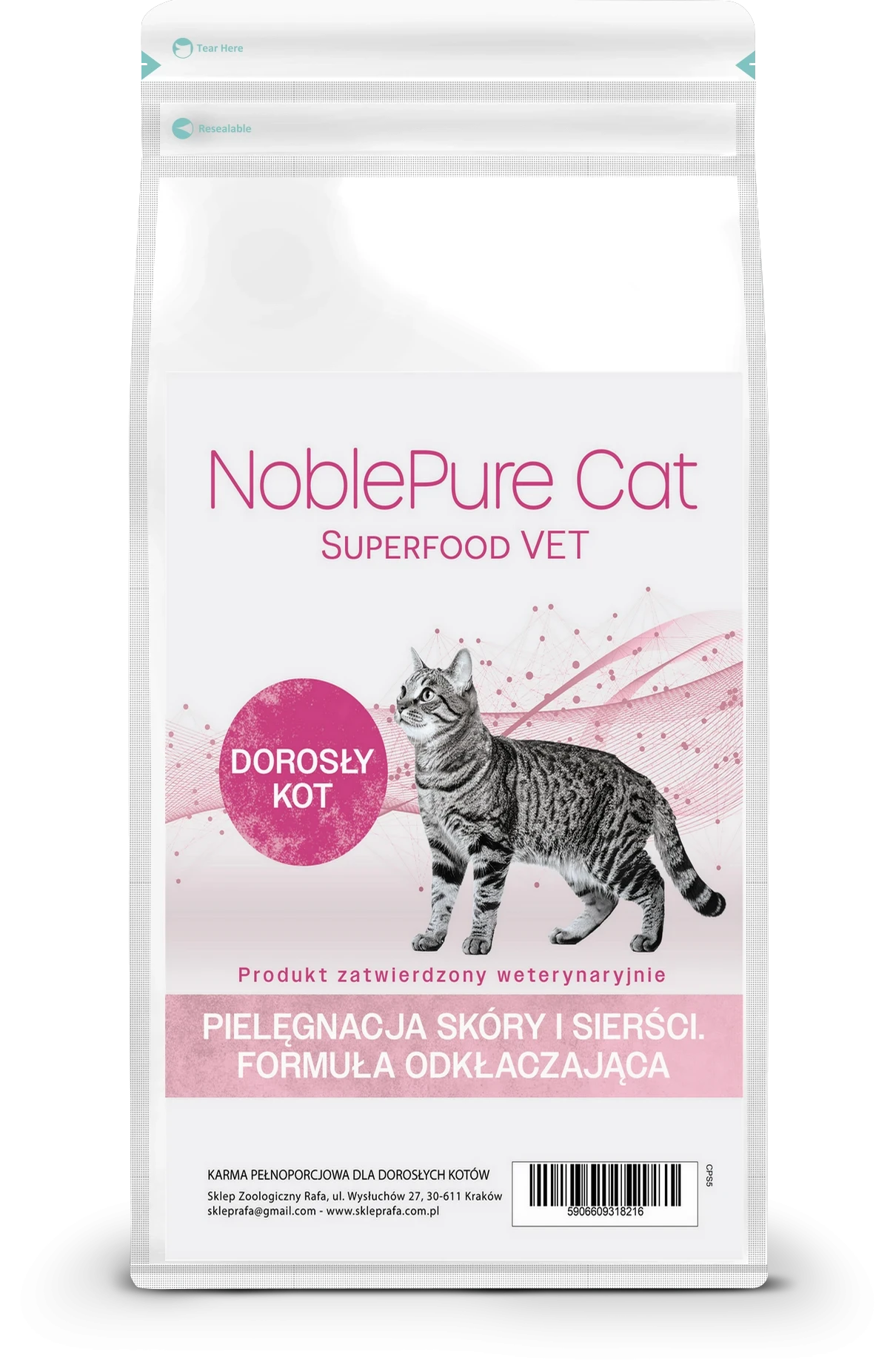 NoblePure Cat Vet Hypoalergiczny Hydrolizowany Łosoś karma