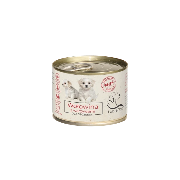 Karma mokra dla psa LabraDog Superfood Puppy Wołowina z war