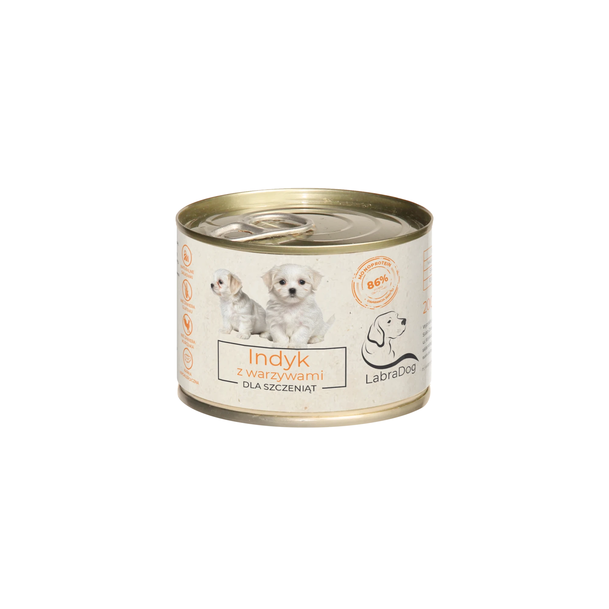 Karma mokra dla psa LabraDog Superfood Premium Puppy Indyk z