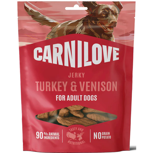 CARNILOVE Meat Jerky Turkey Venison Indyk Dziczyzna 100g