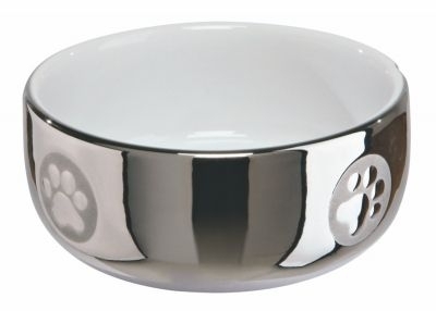 Trixie  miska ceramiczna 0,3l srebrno-biała