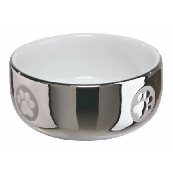 Trixie  miska ceramiczna 0,3l srebrno-biała