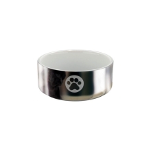 Trixie  Miska ceramiczna z motywem dla psa 1.5 l/⌀ 19 cm srebrno-biała
