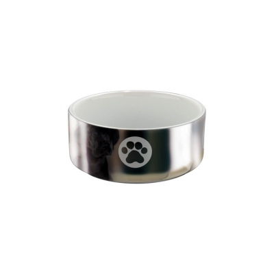 Trixie  Miska ceramiczna z motywem dla psa 1.5 l/⌀ 19 cm srebrno-biała