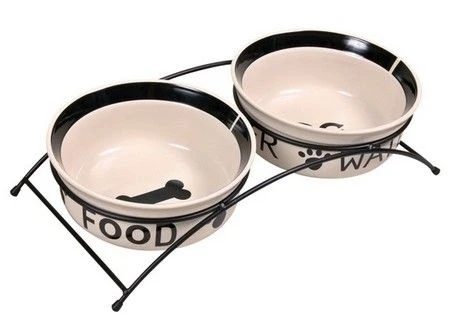 Trixie miski ceramiczne 0,6L na stojaku dla psa