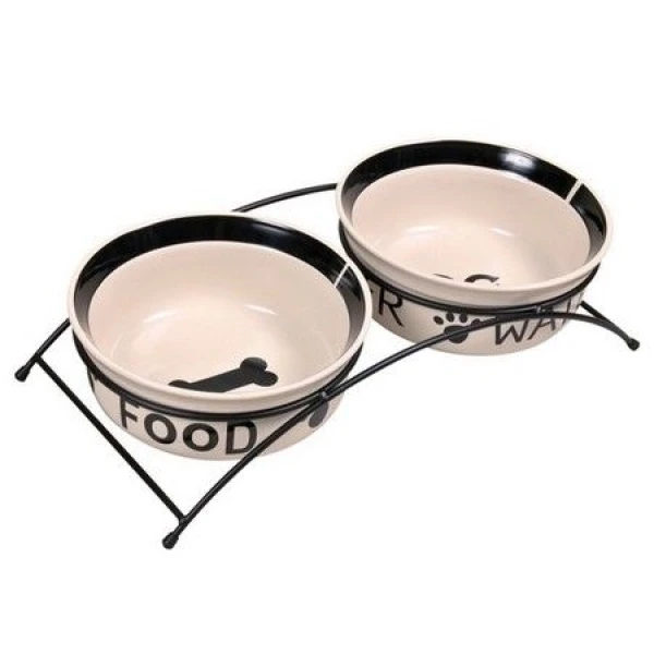 Trixie miski ceramiczne 0,6L na stojaku dla psa