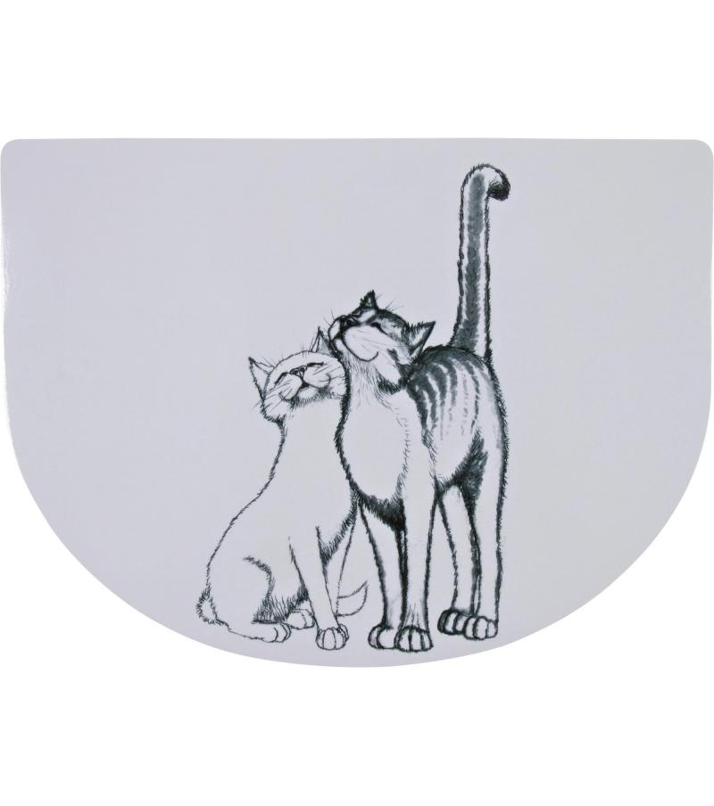 Trixie Podkładka pod miskę dla kota Pussy Cat 40x30 cm Półokrągła
