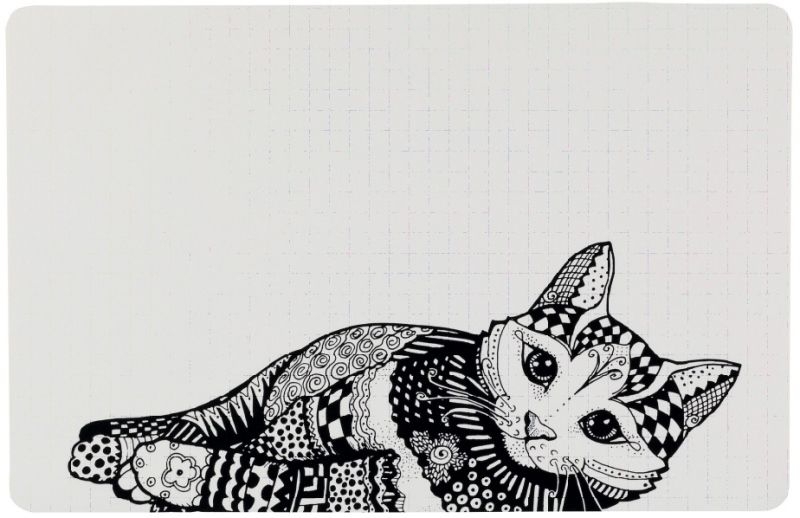 Trixie Podkładka pod miskę ZENTANGLE 44x28cm dla kota