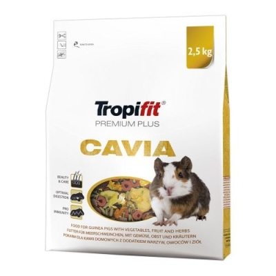 Karma sucha dla Świnki Morskiej TROPIFIT PREMIUM PLUS Cavia 750g, 2.5kg