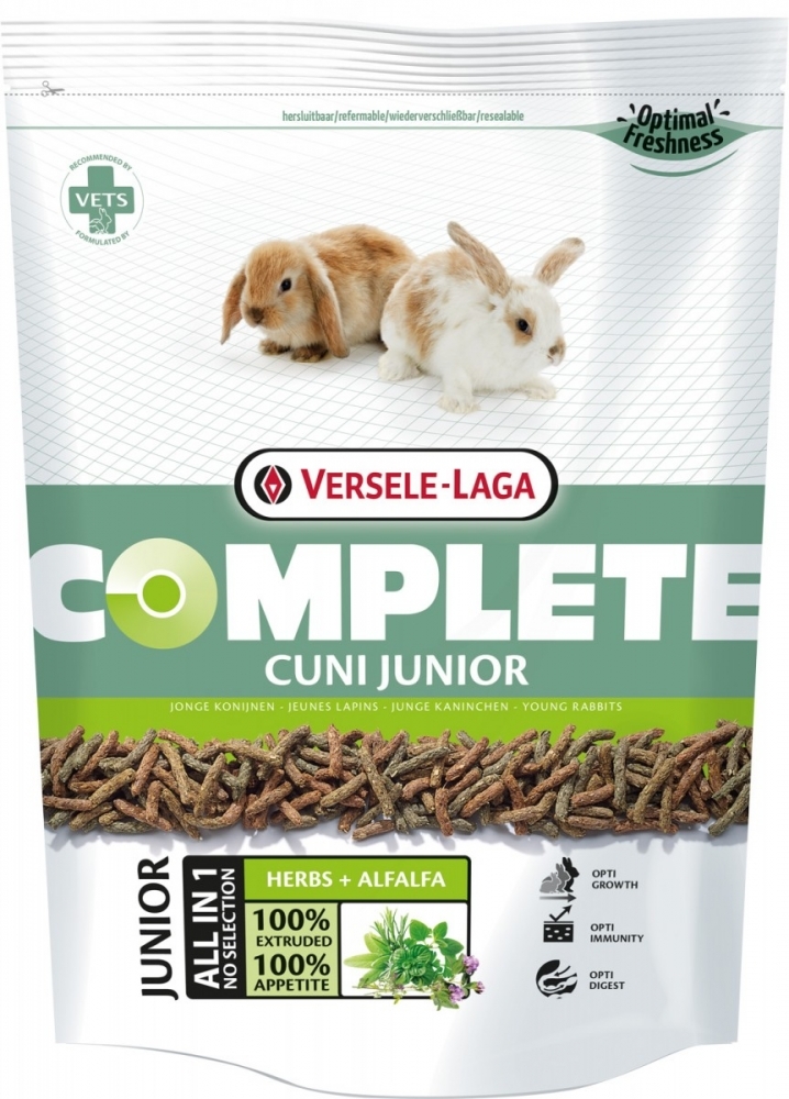 Karma sucha dla Królika VERSELE LAGA Cuni Junior Complete 500g, 1.75 kg, 8kg - dla młodych królików miniaturowych
