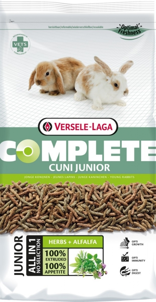 Karma sucha dla Królika VERSELE LAGA Cuni Junior Complete 500g, 1.75 kg, 8kg - dla młodych królików miniaturowych