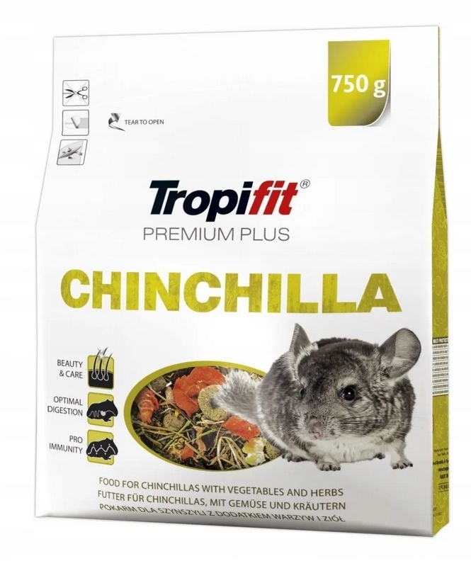 Karma sucha dla Szynszyla TROPIFIT Premium Plus Chinchilla  750g
