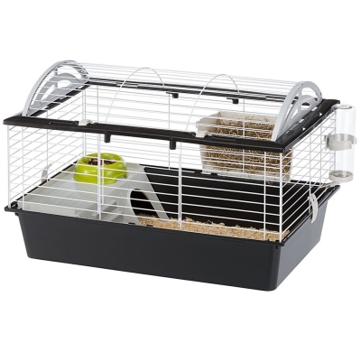 Ferplast Klatka Casita 100 szara  (96 x 57 x h 56 cm) - dla królika lub świnki morskiej